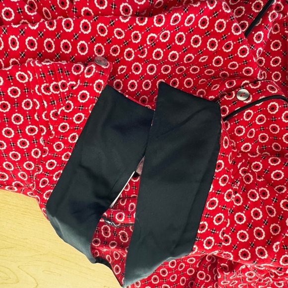 Ellen Tracy 2 Piece Pajama Set XL Red Black Button Down Long Sleeve Stretchy NWT - Picture 12 of 12